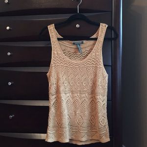 Ralph Lauren crochet , lined sleeveless top